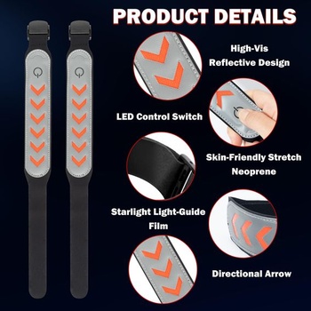 LED běžecké náramky Wood Homing 2 ks