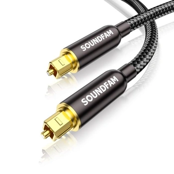 Optický audio kábel 1,5 m, pravouhlý optický kábel Toslink…