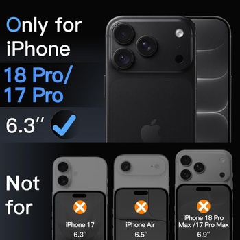 Matný ochranný kryt JETech pre iPhone 18 Pro/17 Pro, kompatibilný s Face ID