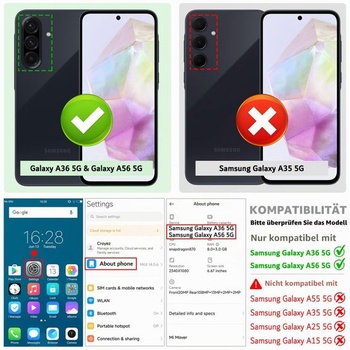 Puzdro Ganbary pre Samsung Galaxy A36/A56 5G, prémiové kožené flipové puzdro [sloty na karty]
