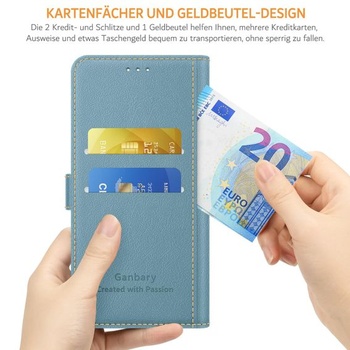 Puzdro Ganbary pre Samsung Galaxy A36/A56 5G, prémiové kožené flipové puzdro [sloty na karty]