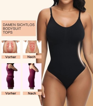 Dámske sťahovacie body Breampot s nastaviteľnou veľkosťou, XXL-3XL, čierne / mesačné