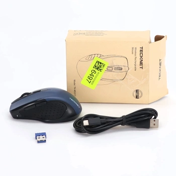 TECKNET Bluetooth myš, dobíjacia bezdrôtová Bluetooth myš (TRI režimy: BT 5.0/3.0 + 2.4G), 4800 DPI,