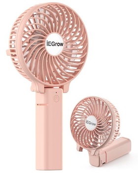 Ruční ventilátor iEGrow, přenosný mini ventilátor, dobíjecí…