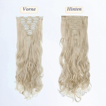 Elailite Clip-In predlžovanie vlasov, sada 140 g, 8 kusov, 18 sponiek, predlžovanie vlasov, 60 cm,