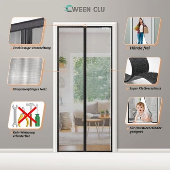 Sieť proti hmyzu na balkónové dvere 60x200 cm, magnetická sieť proti hmyzu na balkónové dvere, nie je