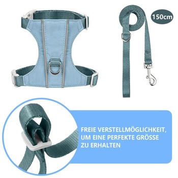 Mäkký, priedušný postroj pre mačky, nastaviteľné vodítko pre mačky s reflexnými prvkami, postroj a
