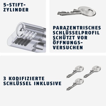 Valec zámku ABUS E50 N 35/35 - ochrana proti odvŕtaniu, nikel 35/35 vs.
