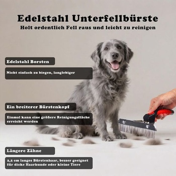 Fur Wonder Dog Brush, kefa na podsrsť pre dlhosrsté psy, štýl A