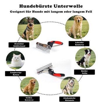 Fur Wonder Dog Brush, kefa na podsrsť pre dlhosrsté psy, štýl A