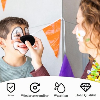25dielna sada hubiek na líčenie, hubky na maľovanie na tvár na Halloween
