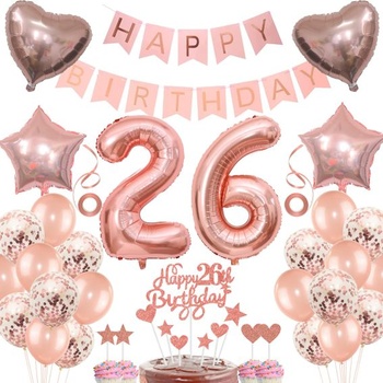 Dekorácia torty k 26. narodeninám ženy