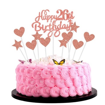 Dekorácia torty k 26. narodeninám ženy