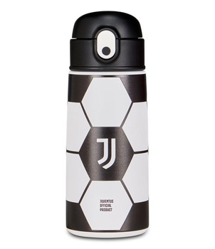 Fľaša na pitie Seven Kid Juventus, biela, 460 ml, nerezová oceľ, bez BPA, vzduchotesná, udrží nápoje