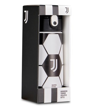 Fľaša na pitie Seven Kid Juventus, biela, 460 ml, nerezová oceľ, bez BPA, vzduchotesná, udrží nápoje