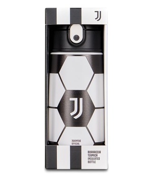 Fľaša na pitie Seven Kid Juventus, biela, 460 ml, nerezová oceľ, bez BPA, vzduchotesná, udrží nápoje