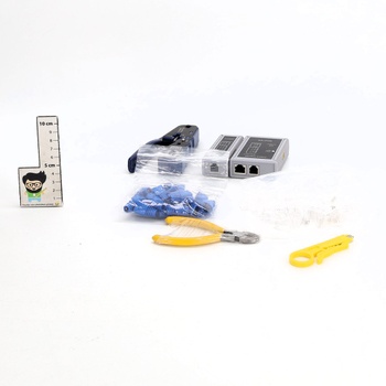Sada krimpovacích kleští Greluma RJ45 pro průchozí konektory a kabely Cat6, Cat6A, Cat5, Cat5e,
