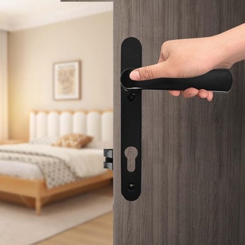 Sada dverových kľučiek Dokeno UPVC, rozstup 92 mm, rozstup otvorov pre skrutky 210 mm, kľučka pre vstupné