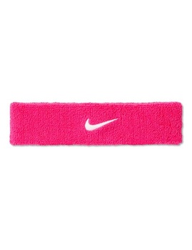 Nike Unisex – Čelenka pre dospelých Swoosh Classic, jedna veľkosť, žiarivo ružová/biela