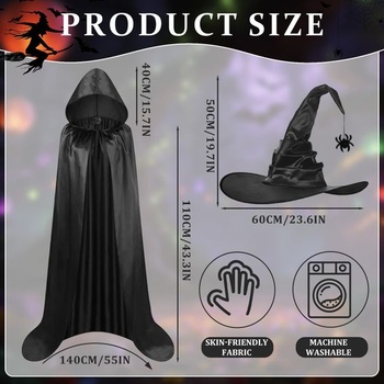Halloweensky kostým čarodejnice pre ženy
