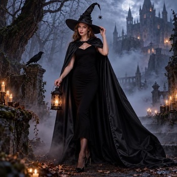 Halloweensky kostým čarodejnice pre ženy