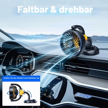 12V ventilátor do auta na chladenie vozidla - ventilátor do zapaľovača cigariet s bezkefovým