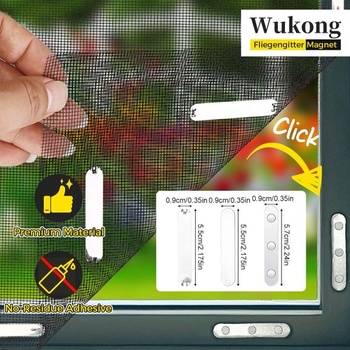 Sada magnetů proti hmyzu Wukong s magnetickou sítí proti hmyzu – 12 silných magnetů pro připevnění