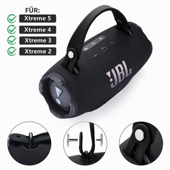 Popruh/rukoväť pre JBL Xtreme 5/Xtreme 4/Xtreme 3/Xtreme 2, čierny silikónový popruh