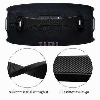 Popruh/rukoväť pre JBL Xtreme 5/Xtreme 4/Xtreme 3/Xtreme 2, čierny silikónový popruh