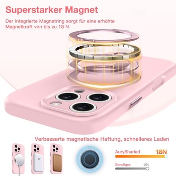 Tekutý silikonový magnetický stojánek otočný o 360° pro iPhone 16 Pro Max [magnetická