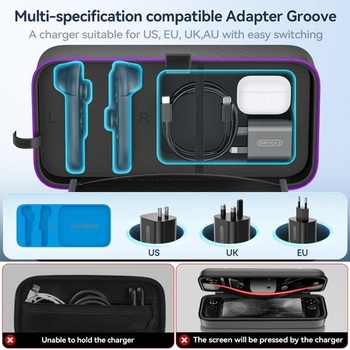 Púzdro OIVO Switch 2 pre Nintendo Switch/OLED/2, veľké púzdro pre Joy-Con a napájací adaptér EU,