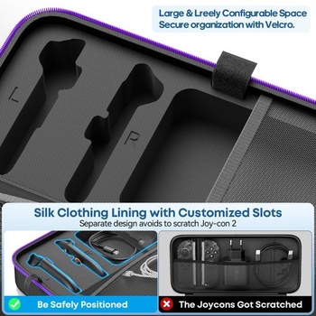 Púzdro OIVO Switch 2 pre Nintendo Switch/OLED/2, veľké púzdro pre Joy-Con a napájací adaptér EU,