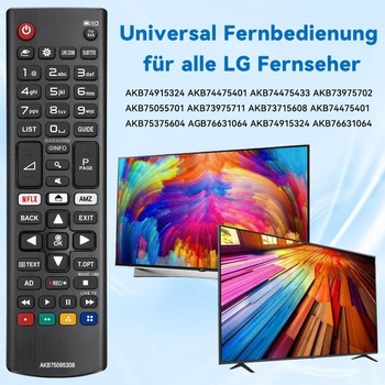 Náhradní dálkový ovladač LG pro televizory LG, vhodný pro všechny televizory LG, není nutné