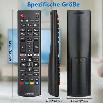 Náhradní dálkový ovladač LG pro televizory LG, vhodný pro všechny televizory LG, není nutné