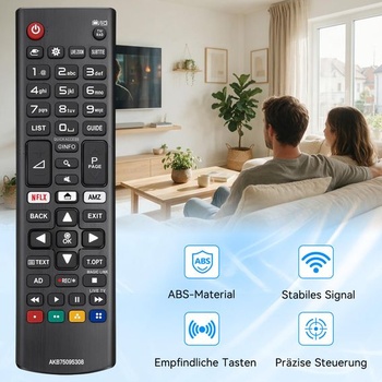 Náhradný diaľkový ovládač LG pre televízory LG, vhodný pre všetky televízory LG, nie je nutné