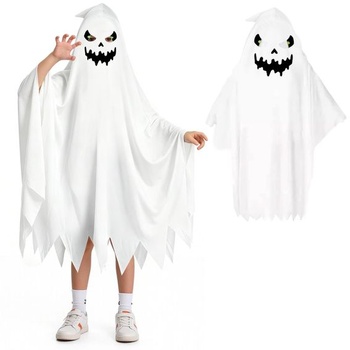 Detský kostým ducha, biely halloweensky kostým pre dievčatá a chlapcov