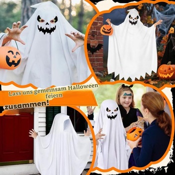 Detský kostým ducha, biely halloweensky kostým pre dievčatá a chlapcov