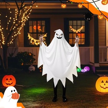 Detský kostým ducha, biely halloweensky kostým pre dievčatá a chlapcov