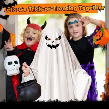Detský kostým ducha, biely halloweensky kostým pre dievčatá a chlapcov