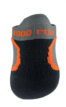 Pánske ponožky 1000 Mile 2023bx, čierne / oranžové, XL