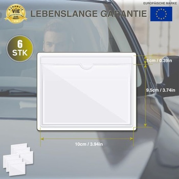 Samolepky na čelné sklo a držiaky parkovacích preukazov pre automobily | 6 ks | ✮ DOŽIVOTNÁ ZÁRUKA ✮