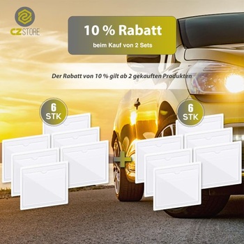 Samolepky na čelné sklo a držiaky parkovacích preukazov pre automobily | 6 ks | ✮ DOŽIVOTNÁ ZÁRUKA ✮