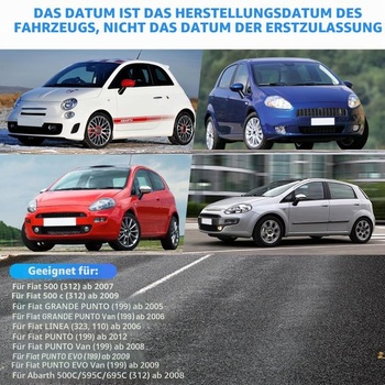 Náhradné sklo zrkadla Mingke pre Fiat 500(312) 500C(312) GRANDE PUNTO(199) LINEA(323 110)
