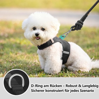 Sunraymascota postroj pre šteňatá pre malé psy + 2 suché zipsy, čierny, XXS Čierna XXS 1