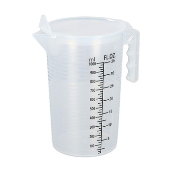 Odměrka 1000 ml, odměrka s víčkem, plastová odměrka 1 l s…