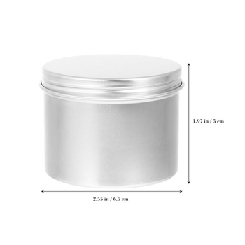 Balenie 4 okrúhlych hliníkových dóz, 120 ml, so skrutkovacím uzáverom. Malé hliníkové dózy na cestovné