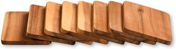 Súprava 8 racletovacích dosiek Kesper 10 x 8 cm z akáciového dreva / tácky / drevené dosky /