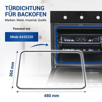 Tesnenie dvierok rúry VIOKS, náhradná guma pre Miele Imperial 6432220 4696921