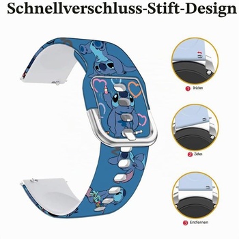 Řemínky Stitch Art 23mm kompatibilní s Fitbit Versa/Versa 2/Versa Lite/Versa SE, měkký silikonový