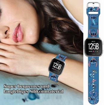 Řemínky Stitch Art 23mm kompatibilní s Fitbit Versa/Versa 2/Versa Lite/Versa SE, měkký silikonový